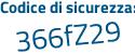 Il Codice di sicurezza è 339f9 continua con 2c il tutto attaccato senza spazi