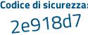 Il Codice di sicurezza è be5d poi 3df il tutto attaccato senza spazi