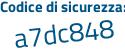 Il Codice di sicurezza è Z segue ef2cce il tutto attaccato senza spazi