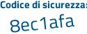 Il Codice di sicurezza è f7a3 segue 269 il tutto attaccato senza spazi