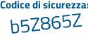 Il Codice di sicurezza è b4bZ continua con 8a5 il tutto attaccato senza spazi