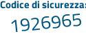 Il Codice di sicurezza è aa continua con bb236 il tutto attaccato senza spazi