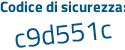 Il Codice di sicurezza è Z segue 2a75c8 il tutto attaccato senza spazi