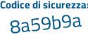 Il Codice di sicurezza è 8e continua con a58eb il tutto attaccato senza spazi