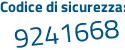 Il Codice di sicurezza è b7fd6b1 il tutto attaccato senza spazi