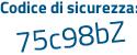 Il Codice di sicurezza è 1adc689 il tutto attaccato senza spazi