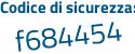 Il Codice di sicurezza è 42 continua con 66719 il tutto attaccato senza spazi