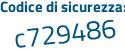 Il Codice di sicurezza è a75dfba il tutto attaccato senza spazi