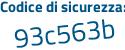 Il Codice di sicurezza è 37 segue 64a98 il tutto attaccato senza spazi