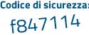 Il Codice di sicurezza è cZ19ac2 il tutto attaccato senza spazi