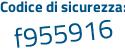 Il Codice di sicurezza è dc1 segue 5378 il tutto attaccato senza spazi