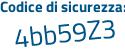 Il Codice di sicurezza è 45 segue b3694 il tutto attaccato senza spazi