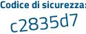 Il Codice di sicurezza è b segue a82c3b il tutto attaccato senza spazi