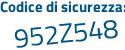 Il Codice di sicurezza è 62cb97e il tutto attaccato senza spazi