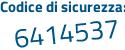 Il Codice di sicurezza è 846a5 poi bZ il tutto attaccato senza spazi