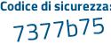Il Codice di sicurezza è deb5a segue 91 il tutto attaccato senza spazi