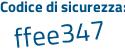 Il Codice di sicurezza è f5bZ675 il tutto attaccato senza spazi