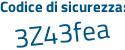 Il Codice di sicurezza è a segue f8bf82 il tutto attaccato senza spazi