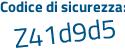 Il Codice di sicurezza è 38eZ segue eZ4 il tutto attaccato senza spazi