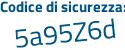 Il Codice di sicurezza è a6 segue 96d4Z il tutto attaccato senza spazi