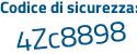 Il Codice di sicurezza è 9c continua con 113f3 il tutto attaccato senza spazi
