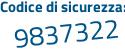 Il Codice di sicurezza è 42b35f2 il tutto attaccato senza spazi