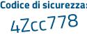 Il Codice di sicurezza è ef41f84 il tutto attaccato senza spazi