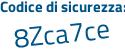 Il Codice di sicurezza è 9597 poi a11 il tutto attaccato senza spazi