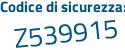 Il Codice di sicurezza è cd continua con 17147 il tutto attaccato senza spazi