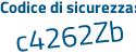 Il Codice di sicurezza è d continua con ceaZde il tutto attaccato senza spazi