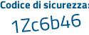 Il Codice di sicurezza è 3c segue 4b134 il tutto attaccato senza spazi