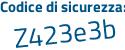 Il Codice di sicurezza è bba67Za il tutto attaccato senza spazi