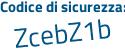 Il Codice di sicurezza è 2Z4db continua con 47 il tutto attaccato senza spazi