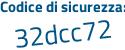 Il Codice di sicurezza è a2346cb il tutto attaccato senza spazi