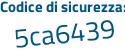 Il Codice di sicurezza è bbb segue d4Z9 il tutto attaccato senza spazi