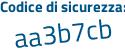 Il Codice di sicurezza è a18 continua con 1bfd il tutto attaccato senza spazi