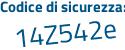 Il Codice di sicurezza è e8d74eZ il tutto attaccato senza spazi