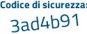 Il Codice di sicurezza è 982ac73 il tutto attaccato senza spazi