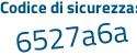 Il Codice di sicurezza è f3be136 il tutto attaccato senza spazi