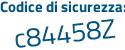 Il Codice di sicurezza è 744Zc segue 5a il tutto attaccato senza spazi
