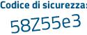 Il Codice di sicurezza è 97f continua con 3a7b il tutto attaccato senza spazi