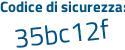 Il Codice di sicurezza è 41 continua con 4383d il tutto attaccato senza spazi