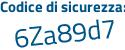 Il Codice di sicurezza è 462f segue b91 il tutto attaccato senza spazi