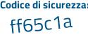 Il Codice di sicurezza è 45cf2 segue 73 il tutto attaccato senza spazi