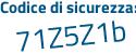 Il Codice di sicurezza è 42Z continua con 4d1c il tutto attaccato senza spazi