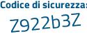 Il Codice di sicurezza è 6 segue f1f2b5 il tutto attaccato senza spazi