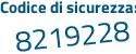 Il Codice di sicurezza è 95d584f il tutto attaccato senza spazi