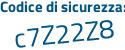 Il Codice di sicurezza è 8 continua con 2a96Za il tutto attaccato senza spazi