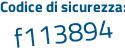 Il Codice di sicurezza è 584 segue a62f il tutto attaccato senza spazi