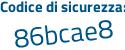 Il Codice di sicurezza è ceZ continua con 51ff il tutto attaccato senza spazi